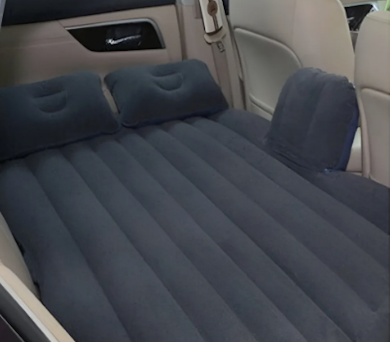 Colchão de Ar Inflável Para Carro Viagem Camping Confort Car + Bomba Elétrica de Encher 12V 4