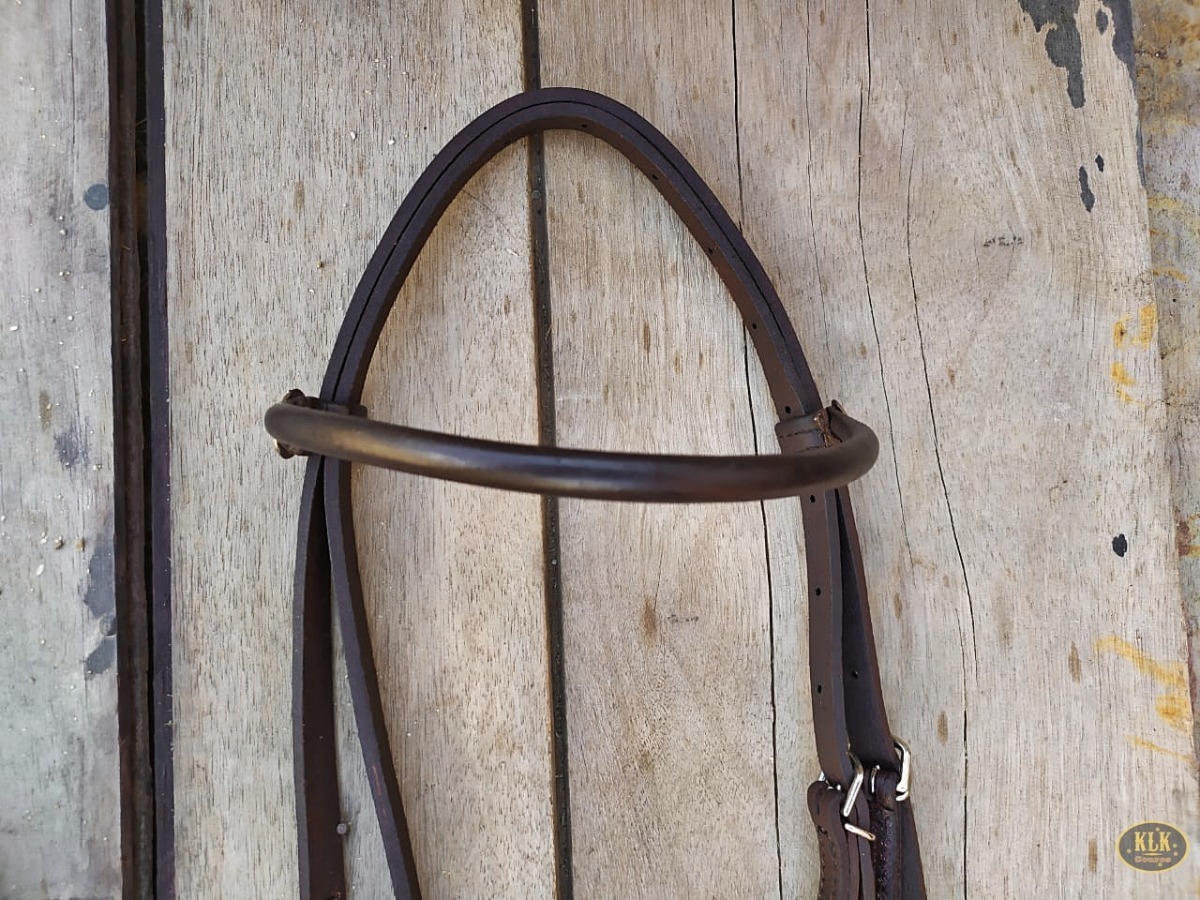 Cabresto Cabeçada de Couro para Cavalo com Corda 4
