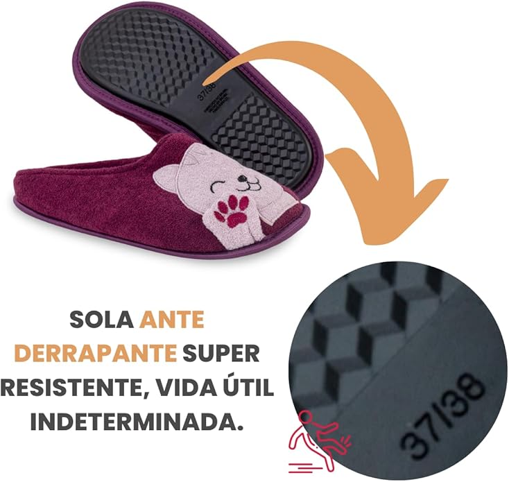 Pantufa Bordada Gatinho Welcome Home 2