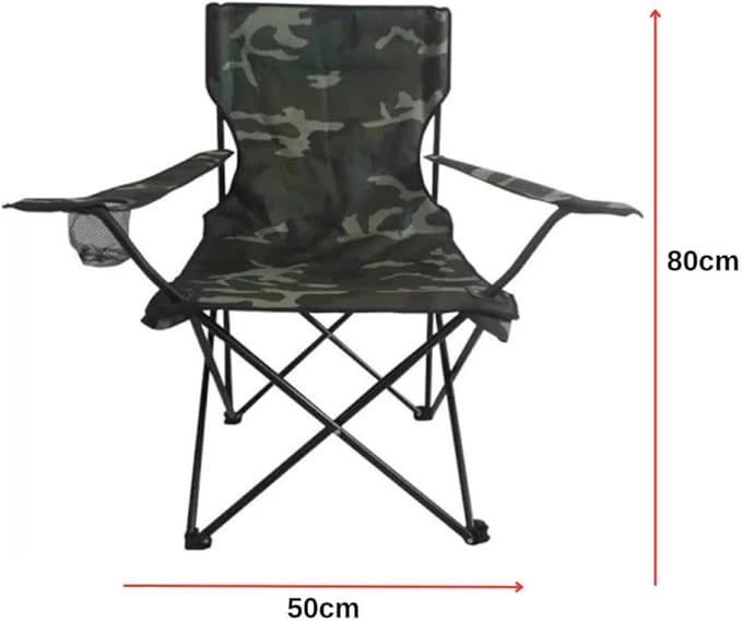 Cadeira Dobrável para Acampamento com Bolsa e Porta Copo 4