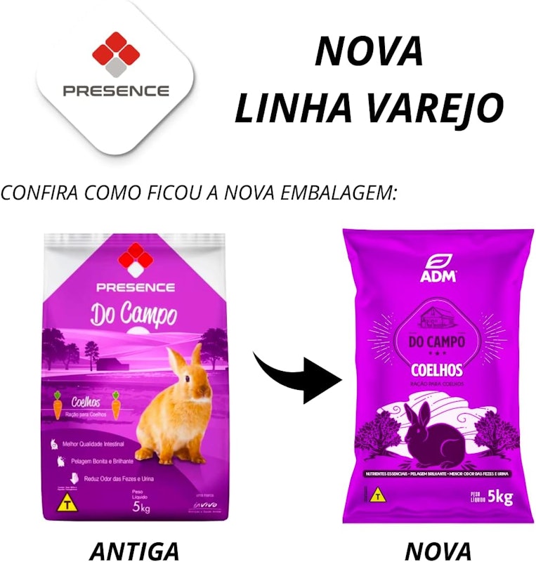 Ração para Coelho Presence 4