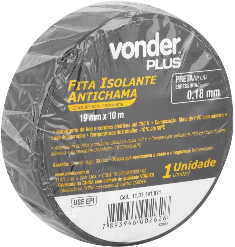 Fita Isolante Vonder Plus 2
