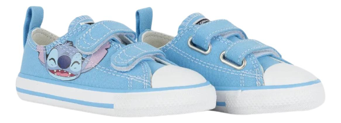 Converse x Disney Stitch Chuck Taylor All Star 2v Criança Cano Baixo Azul 2