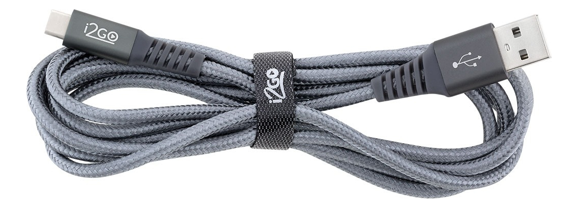 Cabo USB-C i2GO 2 m 2,4 A Nylon Trançado i2GO PRO 3
