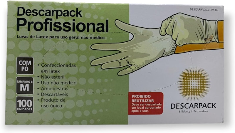 Luva de Látex Profissional Não Médica com Pó 1