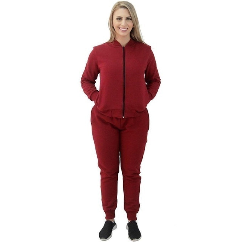 Conjunto Moletom Feminino Jaqueta Bomber 1