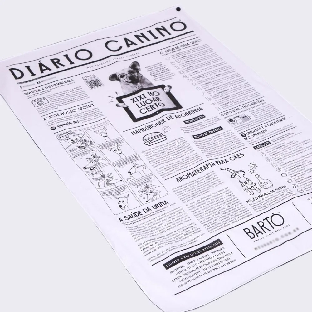 Tapete Lavável Bartô Médio Jornal 5