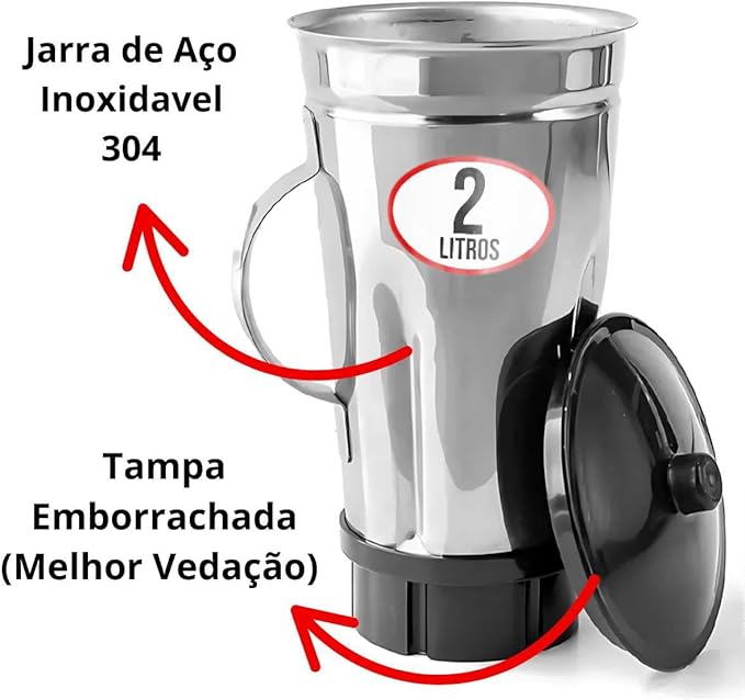 Liquidificador Baixa Rotação 2 L 3