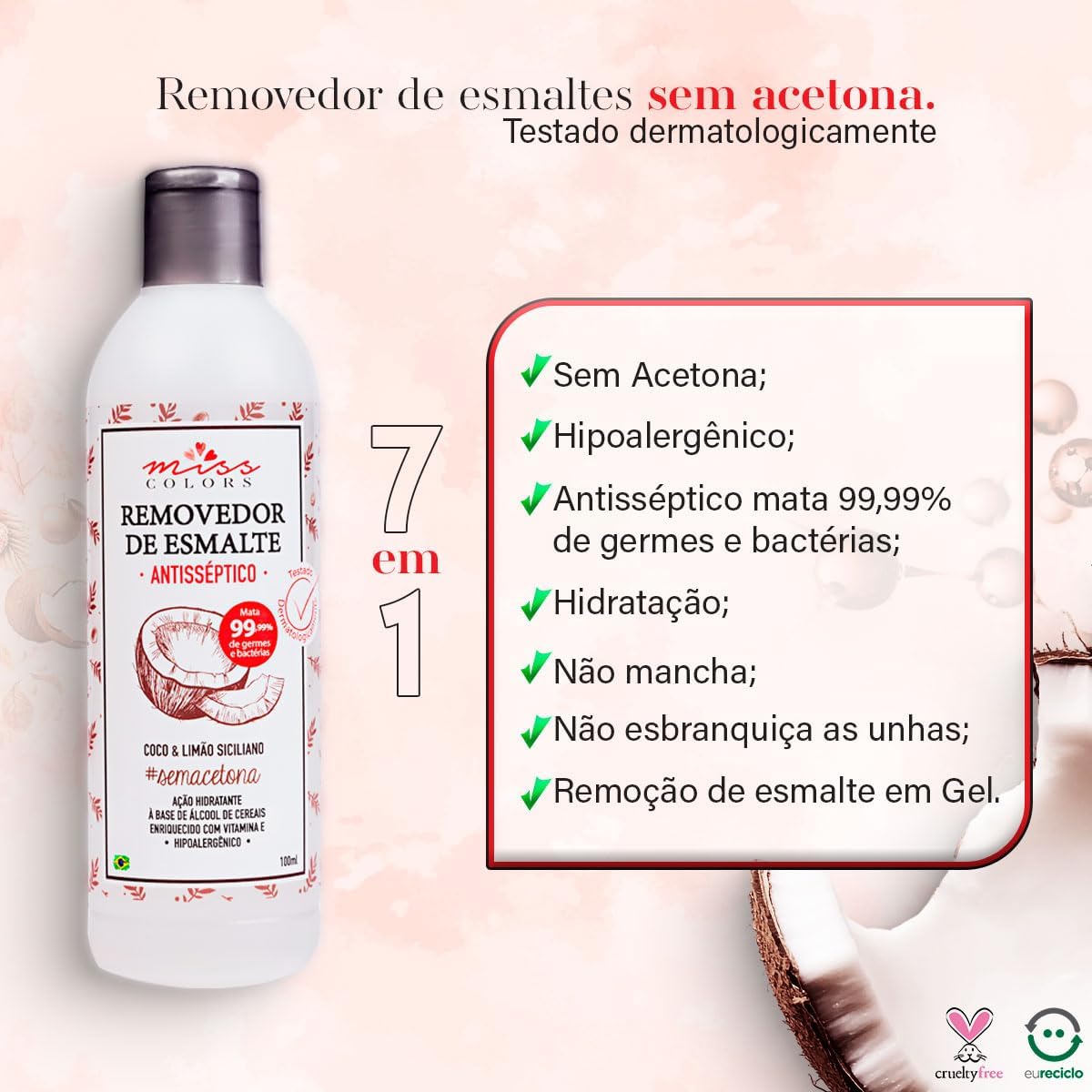 Removedor de Esmalte sem Acetona 100 ml 2