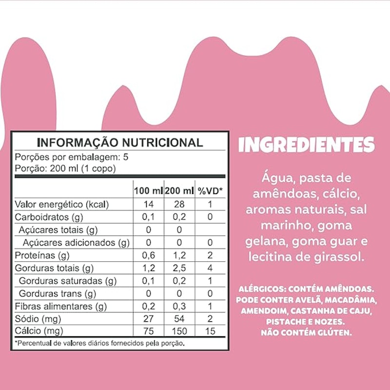Leite Vegetal de Amêndoas 1 L 2