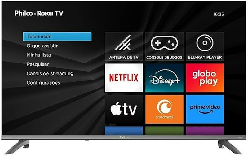 Smart TV 43" Philco Roku TV HDR10 Dolby Audio 1