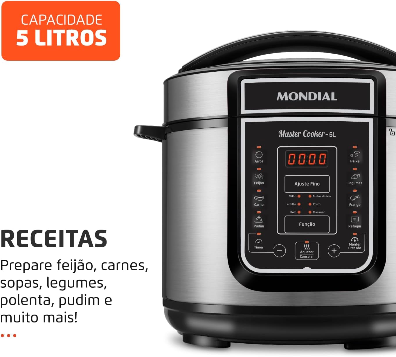 Panela de Pressão Elétrica Digital 5 L 2