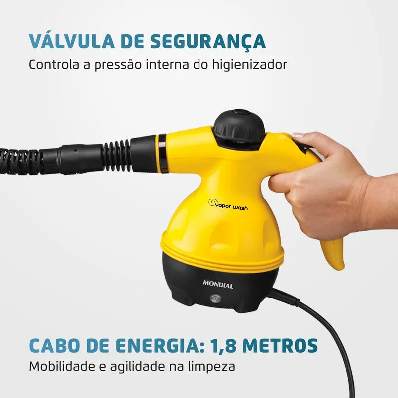 Higienizador Vapor Wash Mondial 3