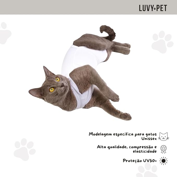 Roupa para Gato Pós-Cirúrgica Castração 4