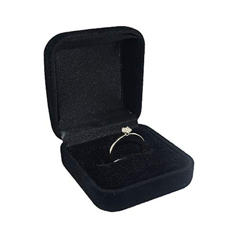 Anel Solitário Folheado a Ouro 18K com Pedra 4mm 2
