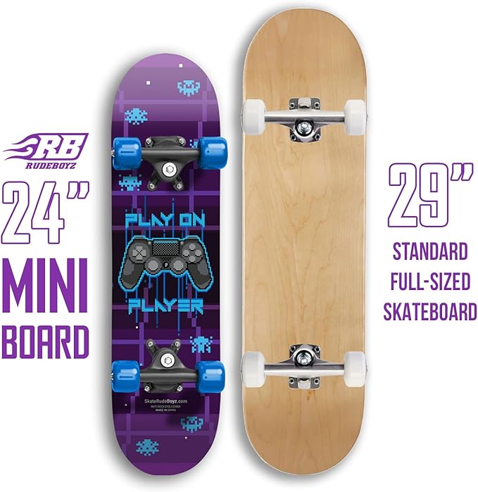 Kid's Mini Skateboards RUDE BOYZ 3