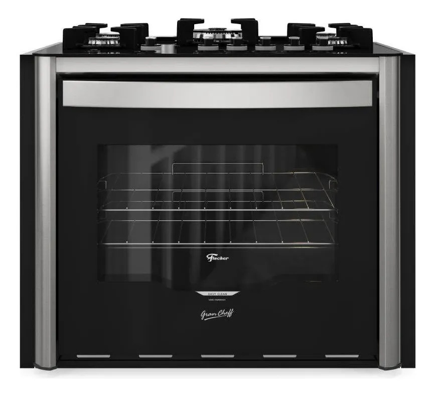 Fogão de Embutir Fischer 5 Bocas Tripla Chama Gran Cheff com Grill 1