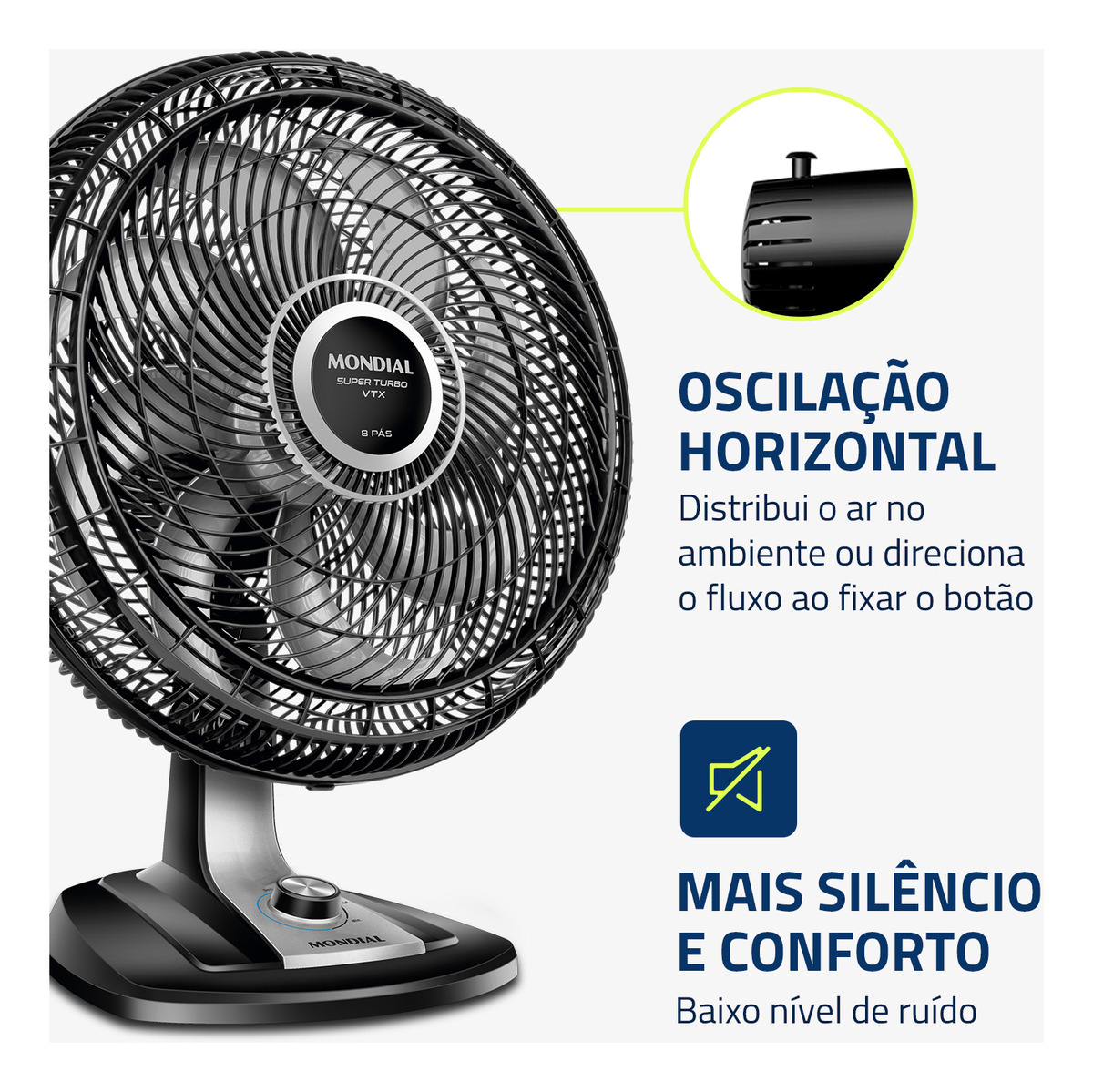Ventilador de Mesa Turbo 8 Pás 4
