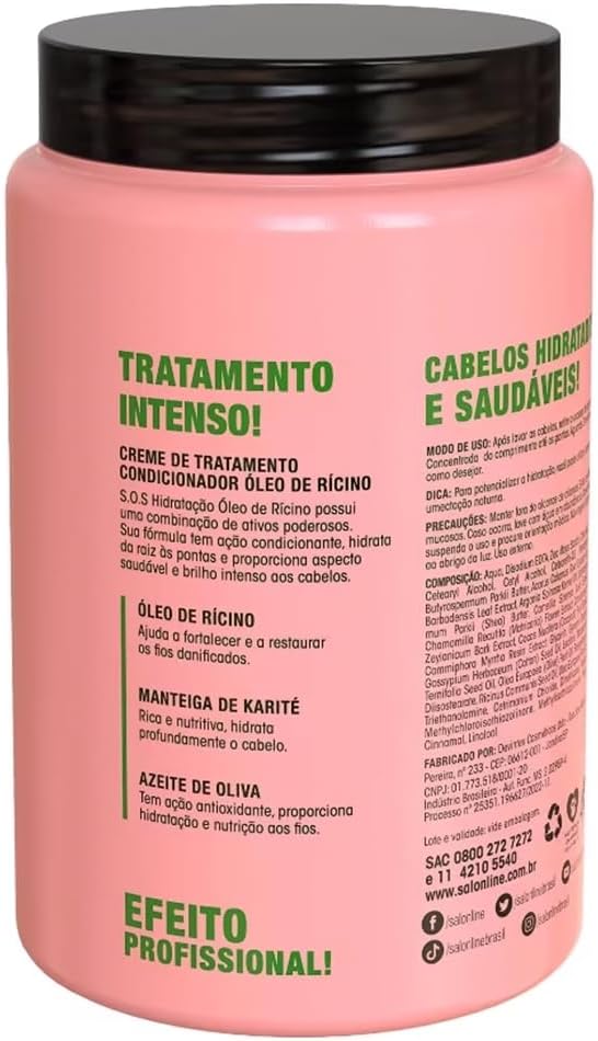 Máscara S.O.S Hidratação Óleo de Rícino 2