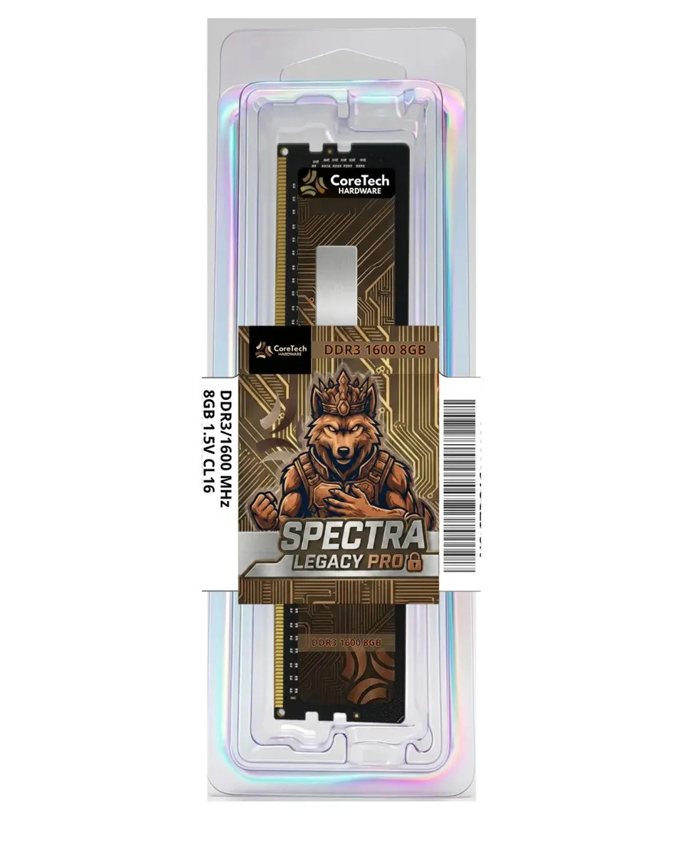 Memória RAM DDR3 1600 MHz 8 GB Coretech Spectra Legacy Pro 1