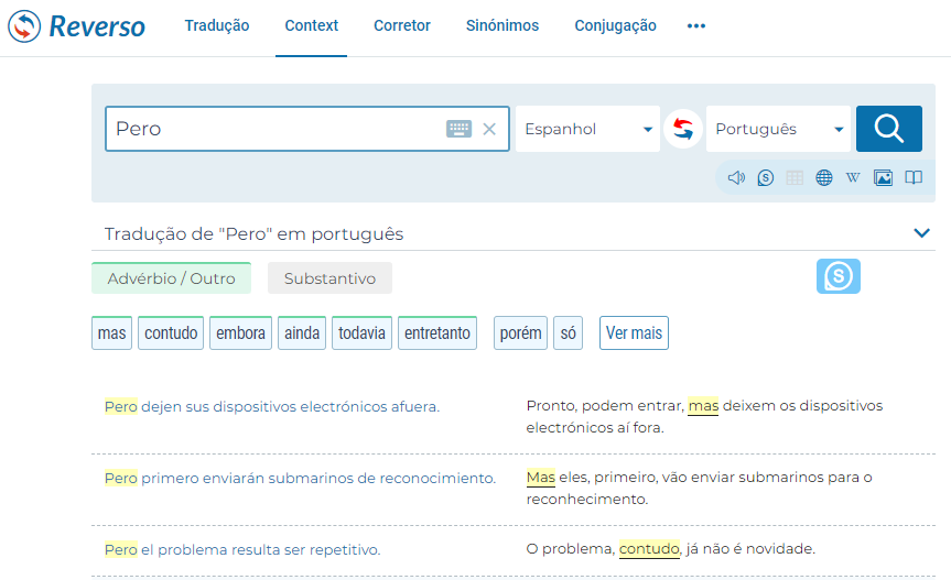 Reverso Tradutor, Dicionário 4