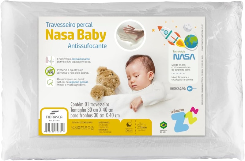 Travesseiro Nasa Baby Percal Fibrasca 1
