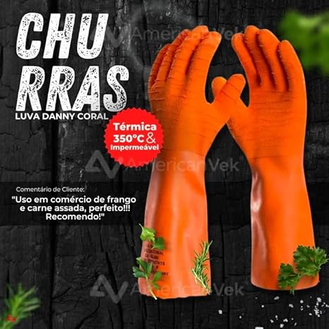 Luva de Algodão com Látex Coral 3