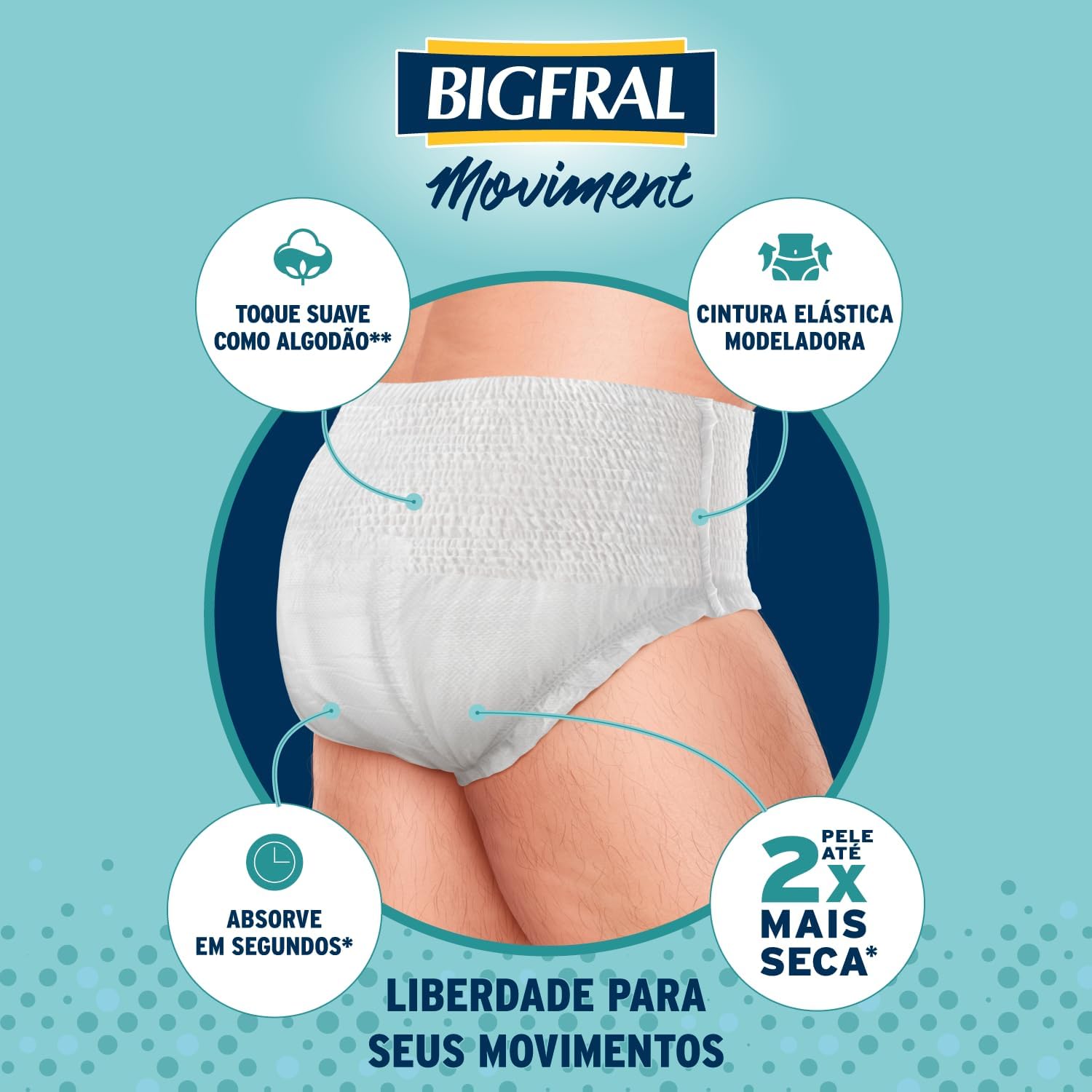 Bigfral Moviment Roupa Íntima Descartável P/M 16 Unidades 4