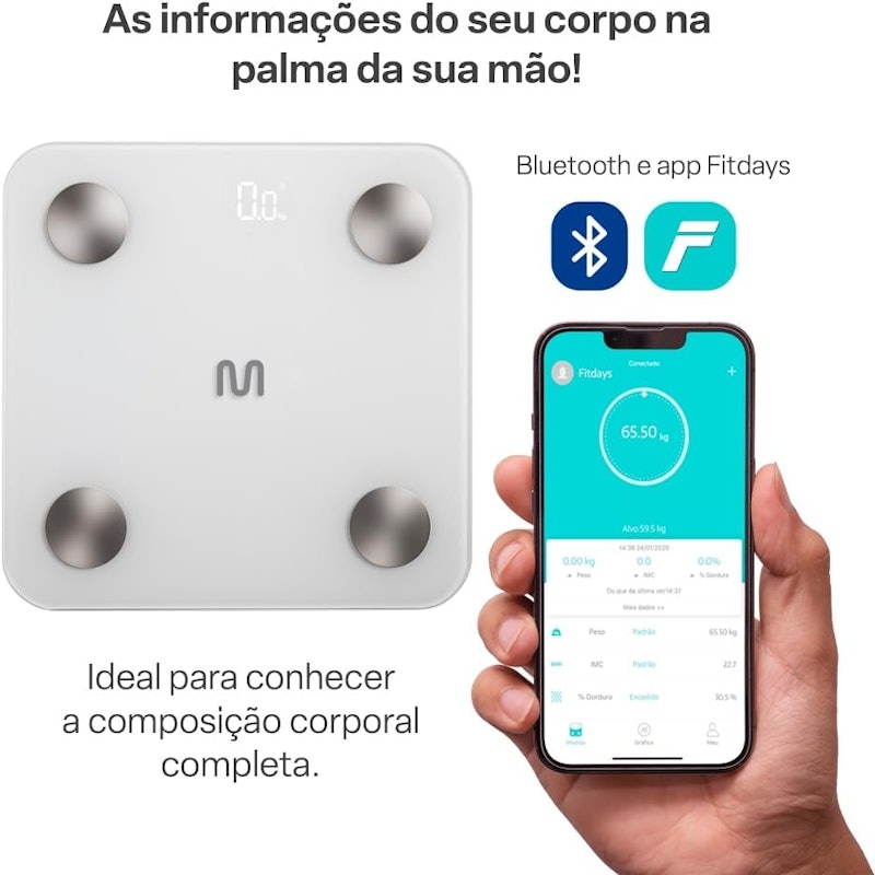 Balança de Bioimpedância Bio Health Multi Saúde 2
