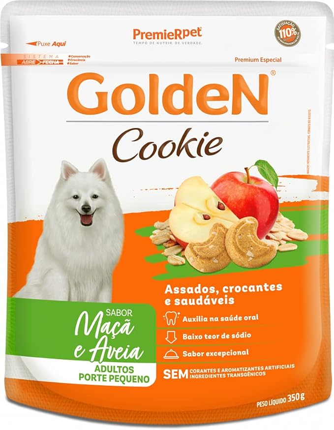 GoldeN Cookie Cães Adultos Porte Pequeno Maçã & Aveia 1