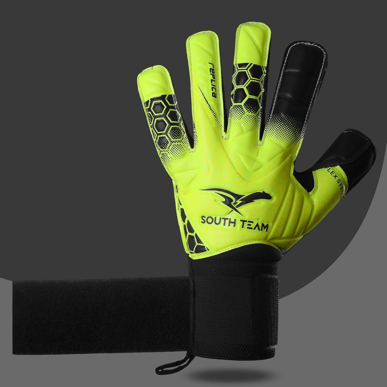 Luva Goleiro Profissional com Talas Proteção Resistente Grip TRB Sports 5