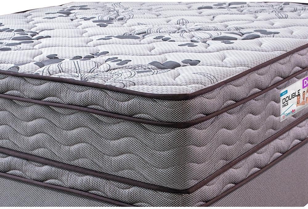 Cama Box King Colchão OrtoFirm + Box Double Face Espuma D45 Cinza 4