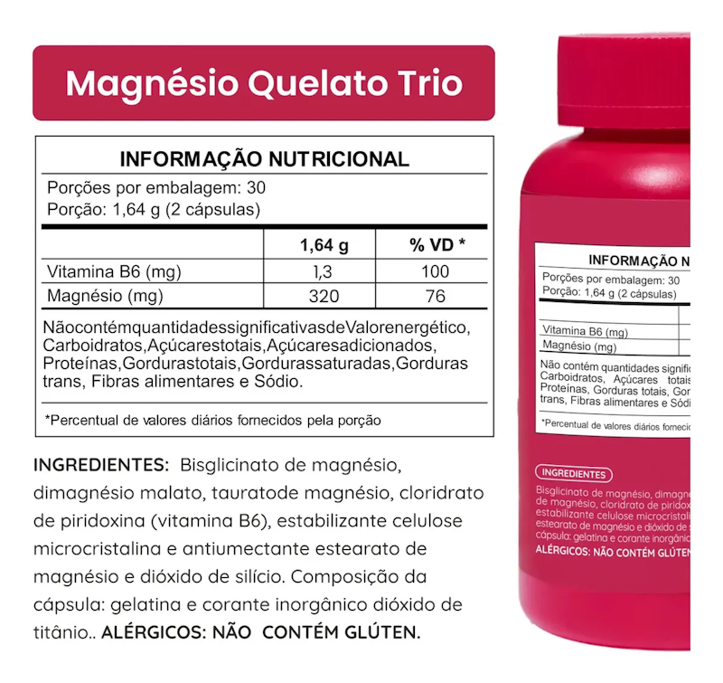 Magnésio Quelato Trio 320 mg 3