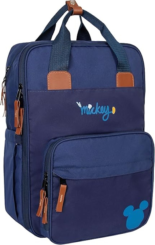 Mochila Maternidade Premium Decorada Mickey Azul com Trocador 2