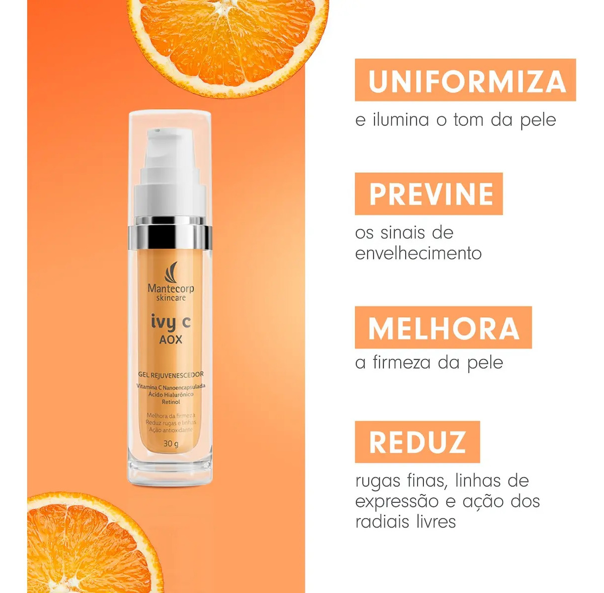 Rejuvenescedor Facial Ivy C Aox Gel 2