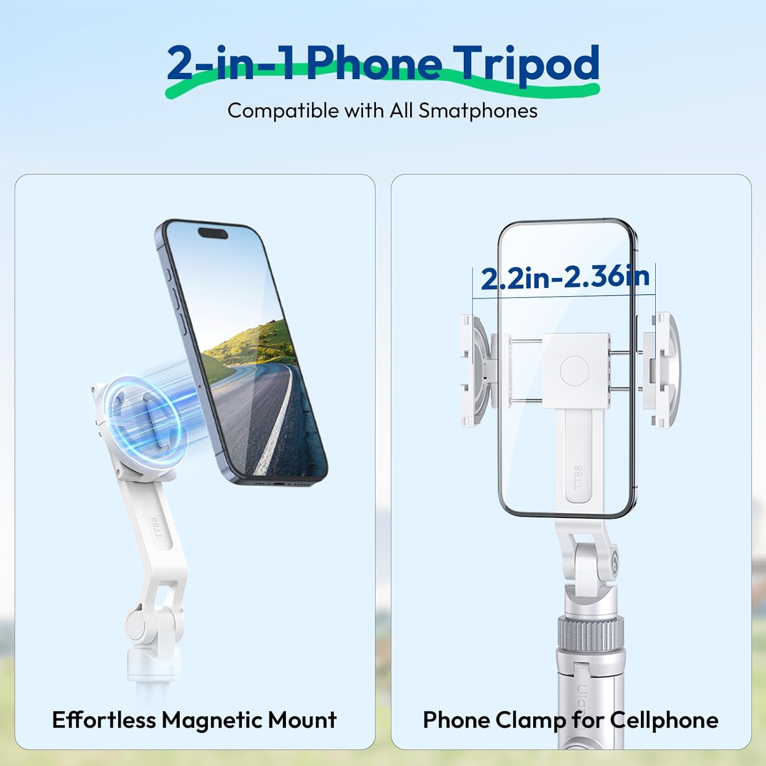 Pau de Selfie com Modo 4 em 1 MagSafe Ulanzi 2