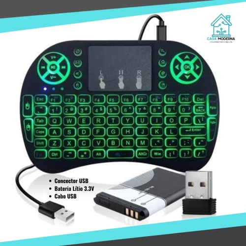 Mini Teclado sem Fio Iluminado Touch 2