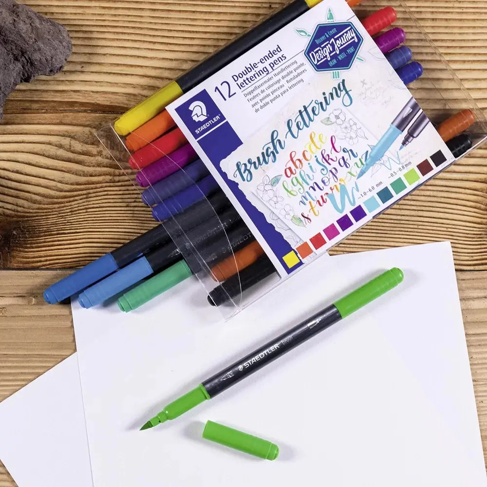 Caneta Ponta Dupla Brush Lettering 3