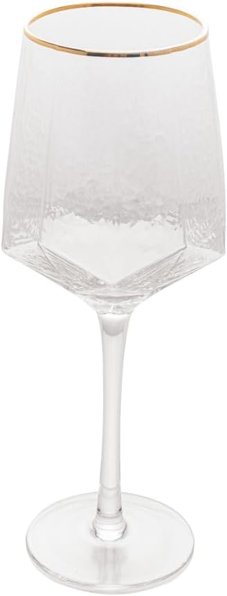 Conjunto 2 Taças de Vinho de Cristal com Fio de Ouro Taj 600 ml 2