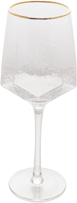 Conjunto 2 Taças de Vinho de Cristal com Fio de Ouro Taj 600 ml 2