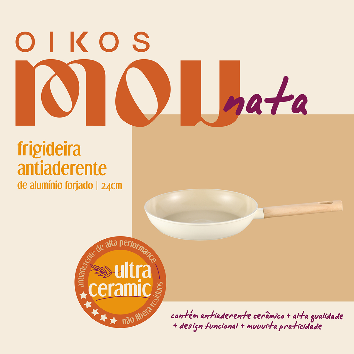 Frigideira Antiaderente Cerâmico Mou Nata 3
