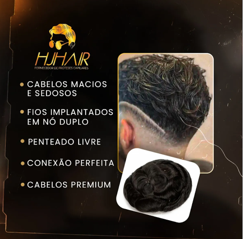 Prótese Capilar Fios Implantados em Nó Duplo Todas As Cores 5