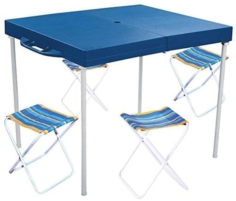 Mesa Dobrável Mor com Banquetas 1