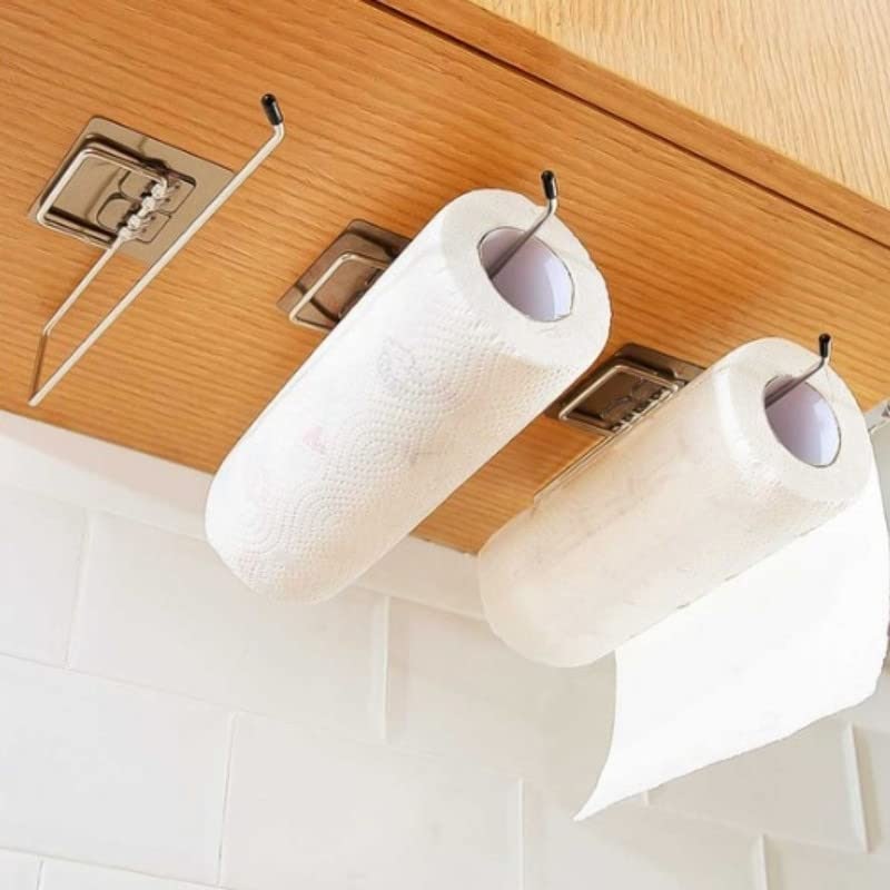 Suporte Multiuso Adesivo Parede Porta Papel Toalha Sem Furar 5
