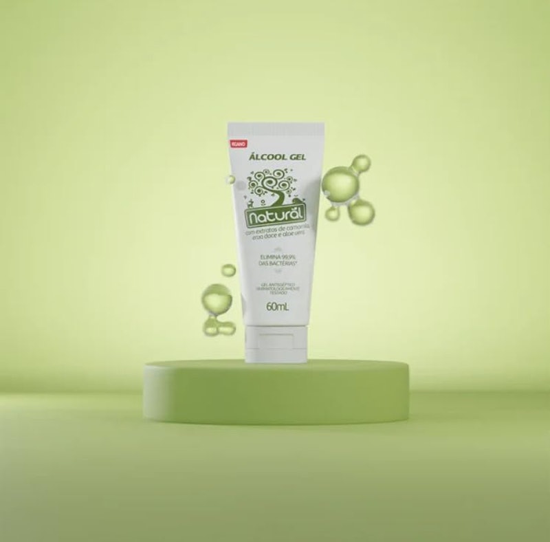 Álcool Gel com Extratos Orgânicos de Camomila, Erva-Doce e Aloe Vera 3