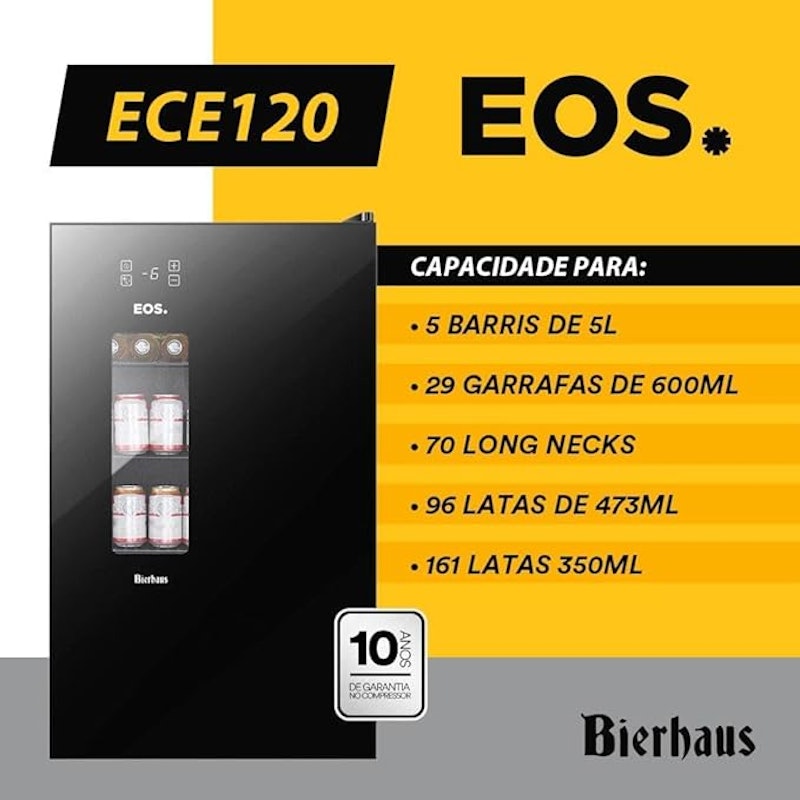 Cervejeira Bierhaus 100 L Black Glass Frost Free 3
