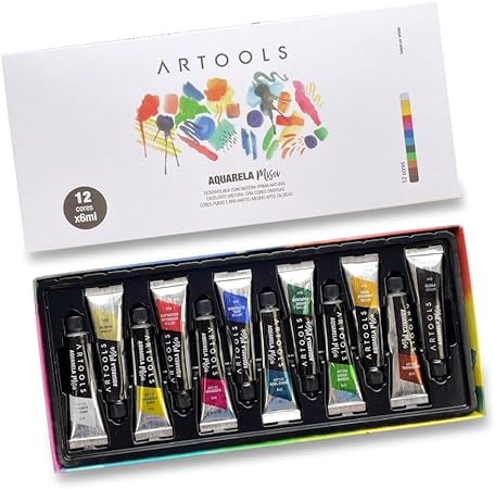 Aquarela Bisnaga Misci com 12 Cores 2
