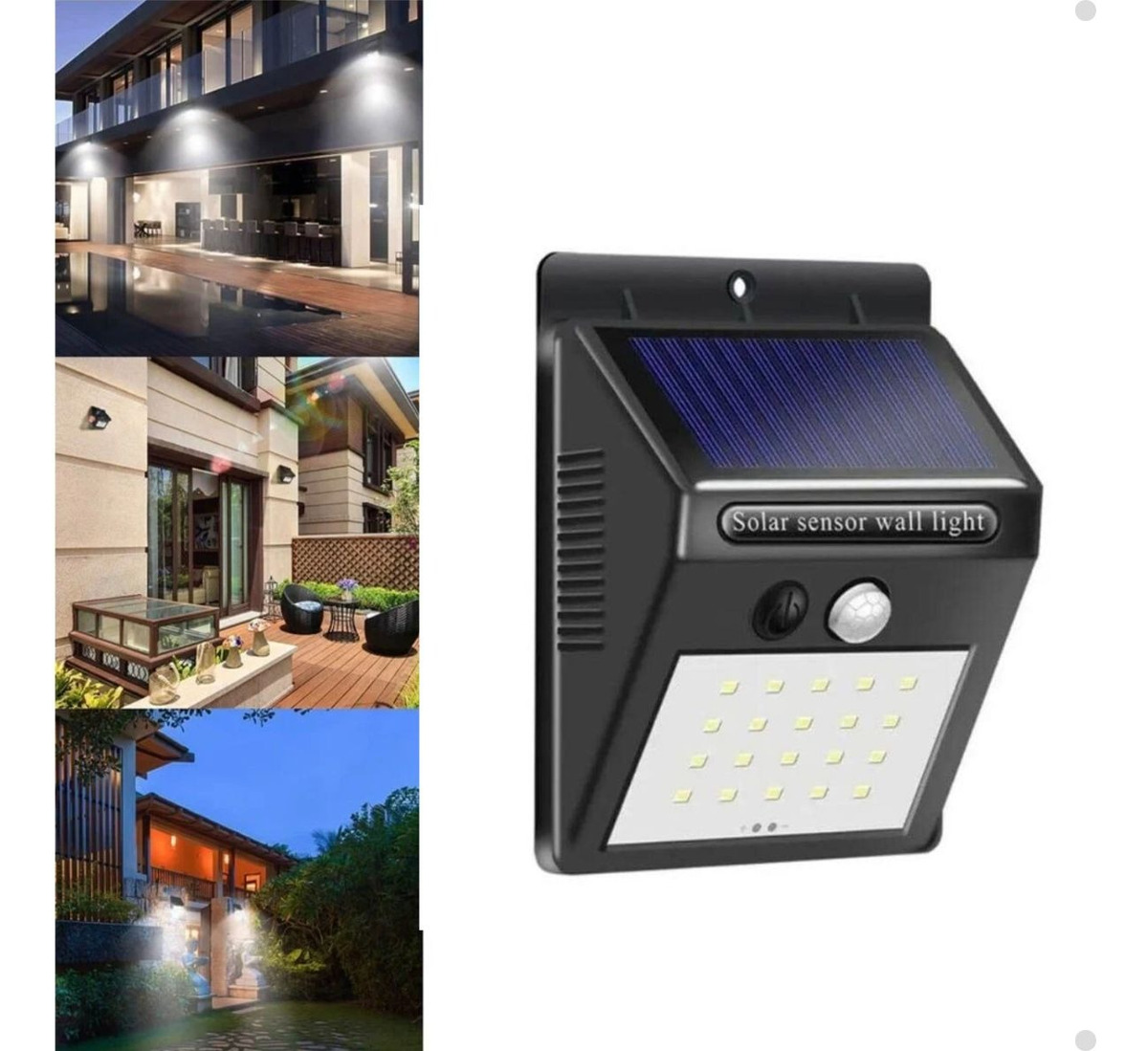 Kit 4 Arandelas Luminária Solar LED 4
