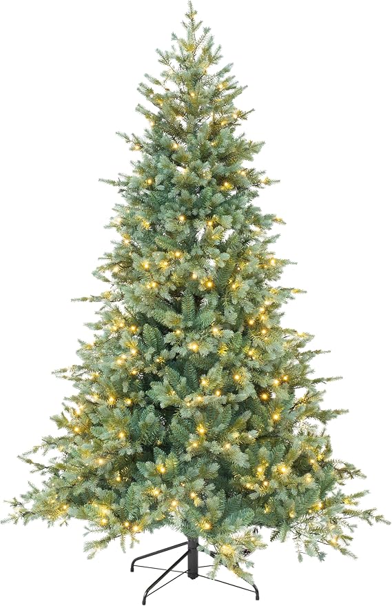 Árvore de Natal Verde Azulado 704 Galhos 350 LEDs 1