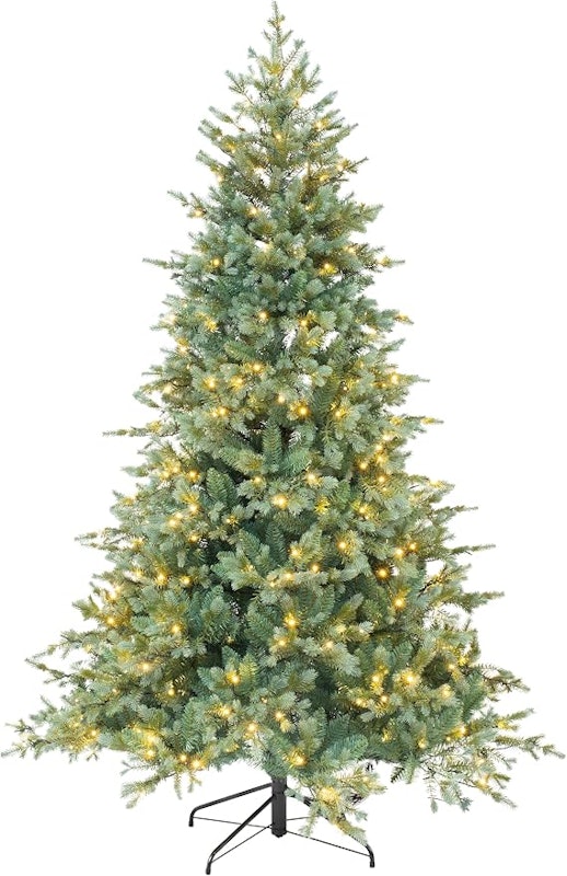 Árvore de Natal Verde Azulado 704 Galhos 350 LEDs 1